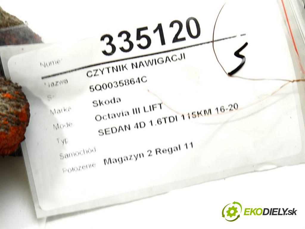 Skoda Octavia III LIFT    SEDAN 4D 1.6TDI 115KM 16-20  CZYTNIK navigace 5Q0035864C (Ostatní)