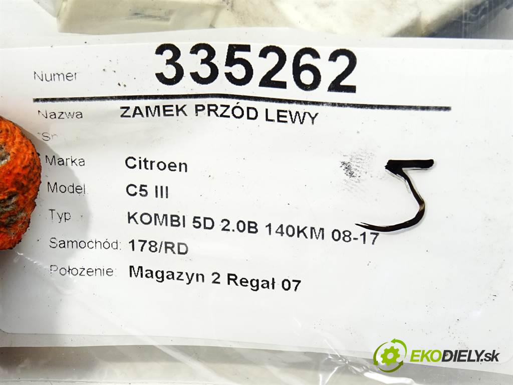 Citroen C5 III  2008 103 kW KOMBI 5D 2.0B 140KM 08-17 2000 zámok přední část levý 574388