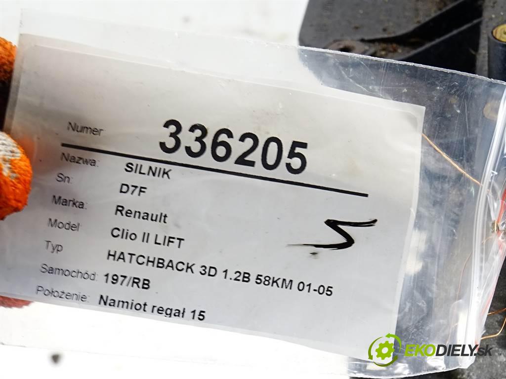 Renault Clio II LIFT  2004 43 kW HATCHBACK 3D 1.2B 58KM 01-05 1200 Motor D7F (Motory (kompletné))