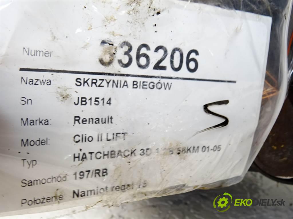 Renault Clio II LIFT  2004 43 kW HATCHBACK 3D 1.2B 58KM 01-05 1200 Prevodovka JB1514 (Prevodovky)