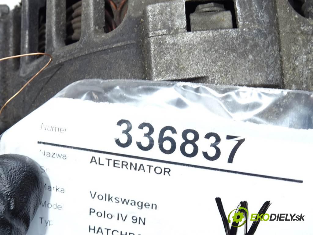 Volkswagen Polo IV 9N  2003 40KW HATCHBACK 5D 1.2B 54KM 01-09 1200 Alternátor 03D903025J (Alternátory)