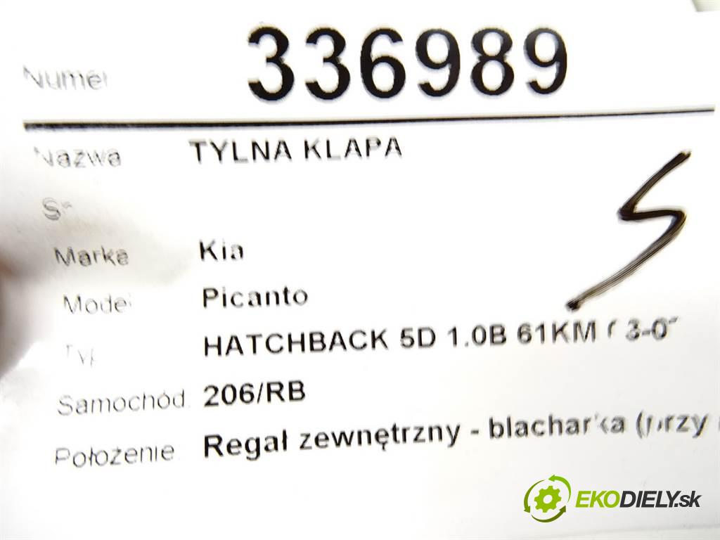 Kia Picanto  2007 44,5 HATCHBACK 5D 1.0B 61KM 03-07 1000 zadní část kapota  (Zadní kapoty)