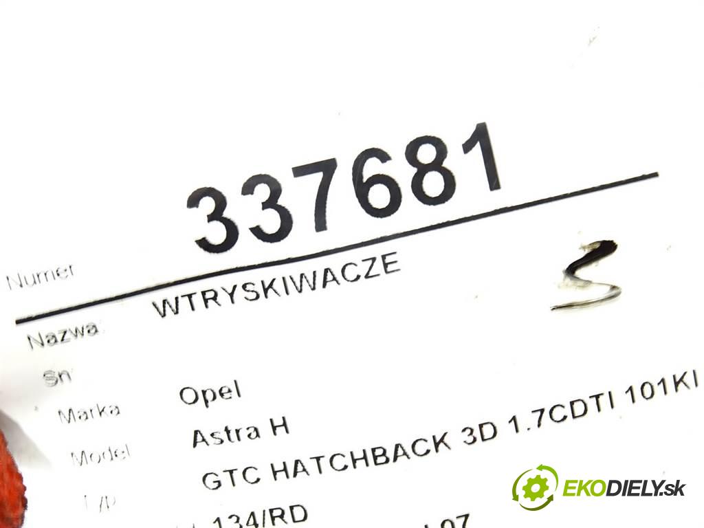 Opel Astra H  2005 74kW GTC HATCHBACK 3D 1.7CDTI 101KM 04-14 1700 vstřikovací ventily 0445110175