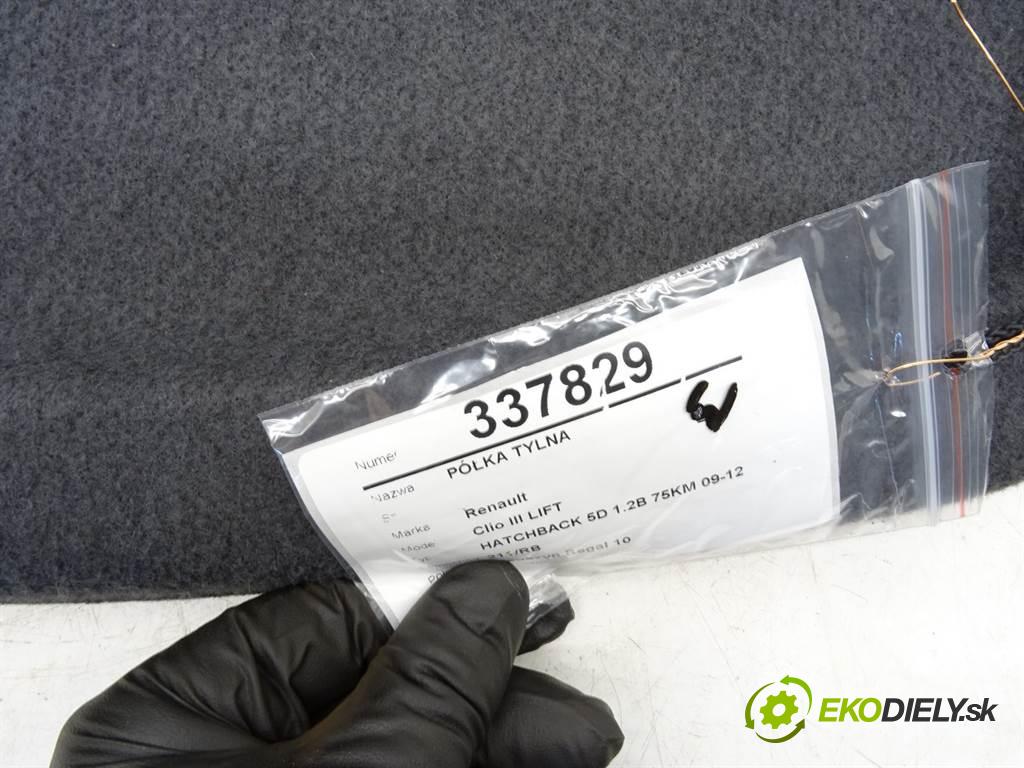 Renault Clio III LIFT  2009 55 kW HATCHBACK 5D 1.2B 75KM 09-12 1100 Pláto zadná  (Pláta zadné)