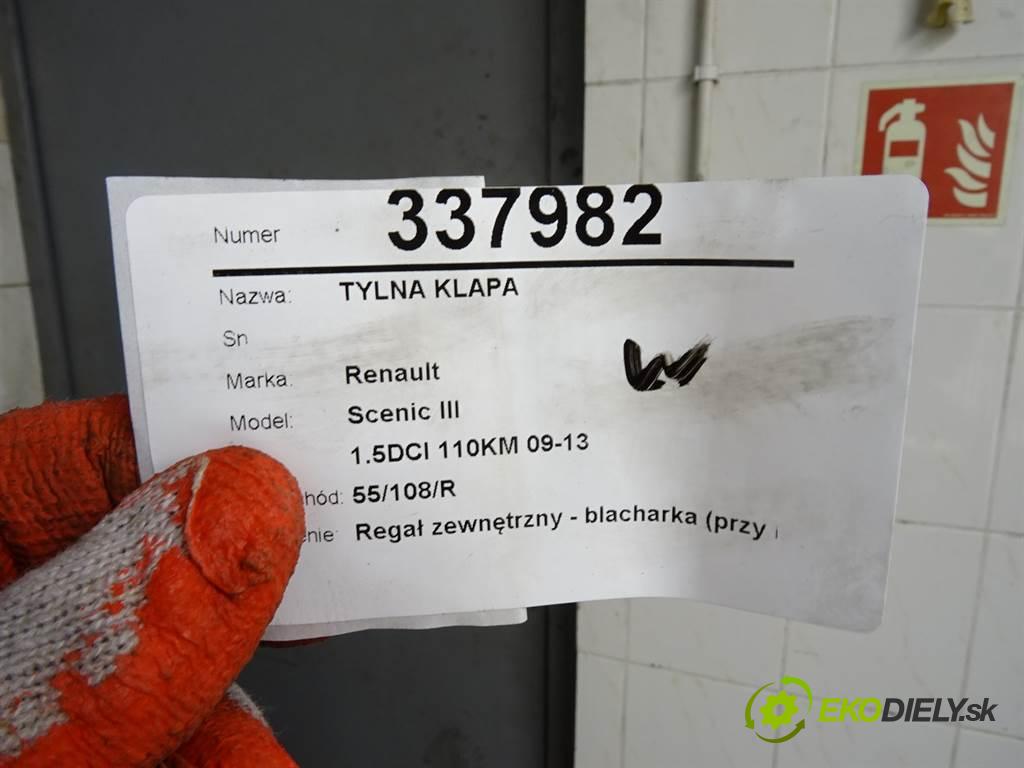 Renault Scenic III  2011 81 kW 1.5DCI 110KM 09-13 1500 zadní část kapota  (Zadní kapoty)