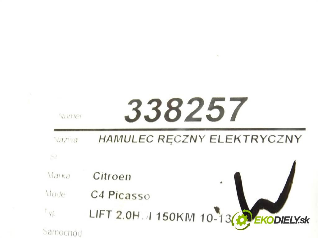 Citroen C4 Picasso    LIFT 2.0HDI 150KM 10-13  BRZDA: ručný elektrický 9659810180 (Ručné brzdy)