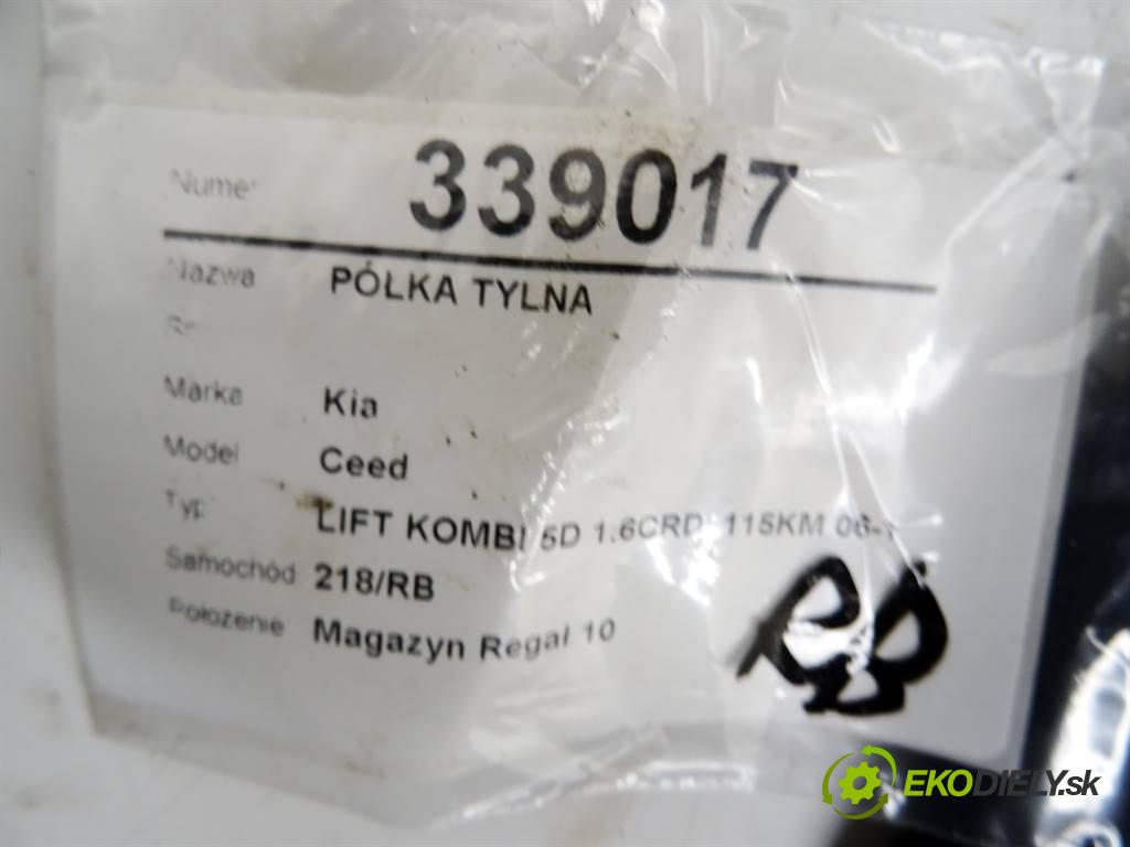 Kia Ceed  2011 85KW LIFT KOMBI 5D 1.6CRDI 115KM 06-12 1582 Pláto zadná  (Pláta zadné)