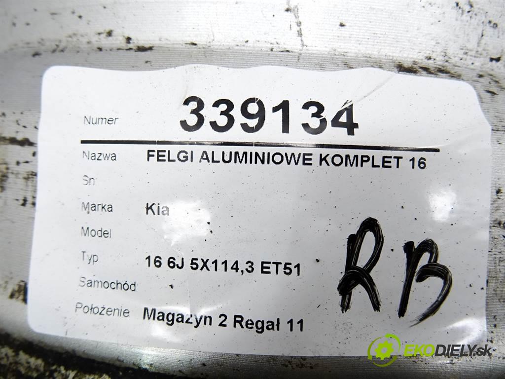 Kia     16 6J 5X114,3 ET51  disky hliníkové 16  (Hliníkové)