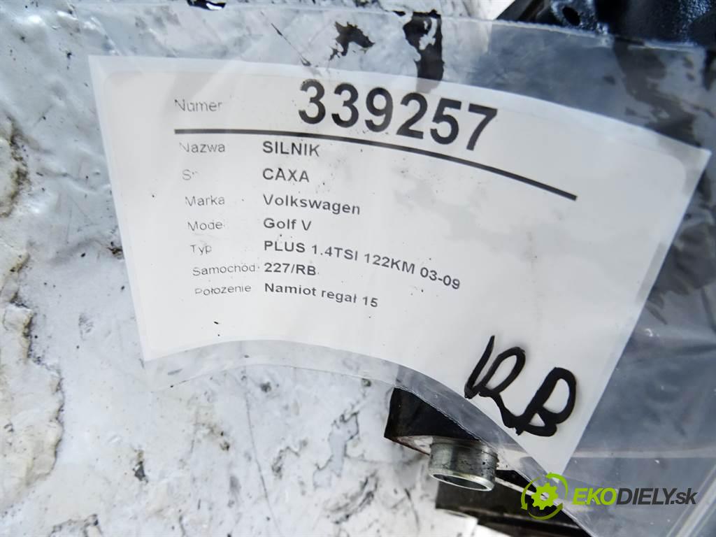 Volkswagen Golf V  2008 90 kW PLUS 1.4TSI 122KM 03-09 1400 motor CAXA (Motory (kompletní))