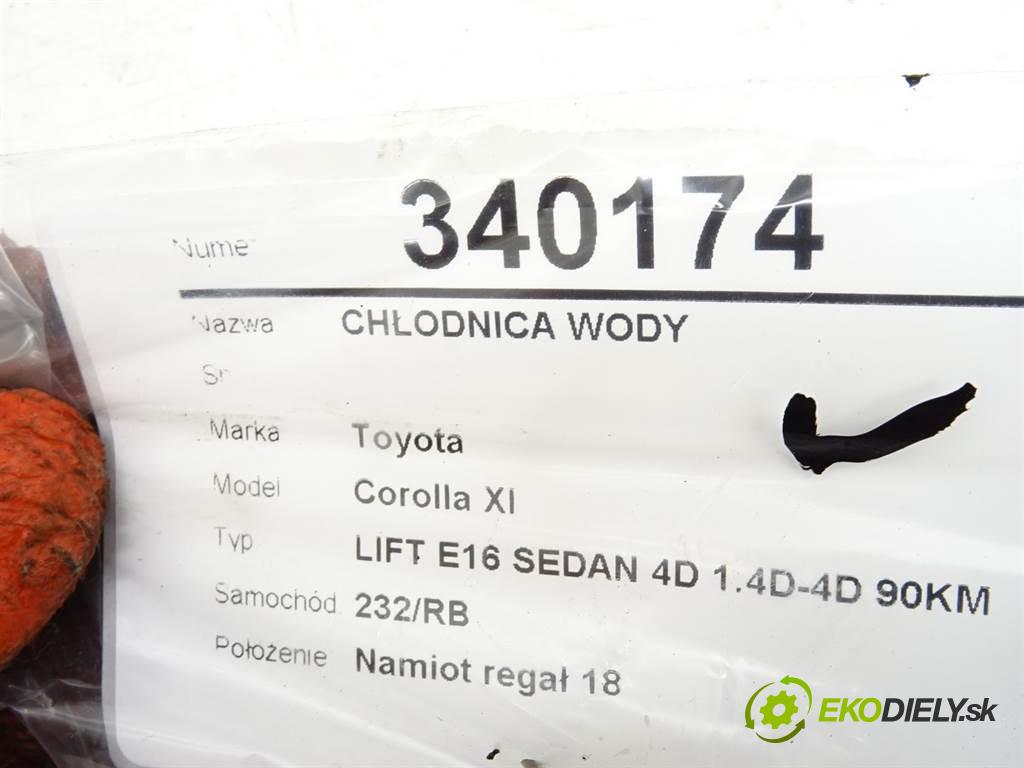 Toyota Corolla XI  2018  LIFT E16 SEDAN 4D 1.4D-4D 90KM 13-19 1400 Chladič vody  (Chladiče vody)