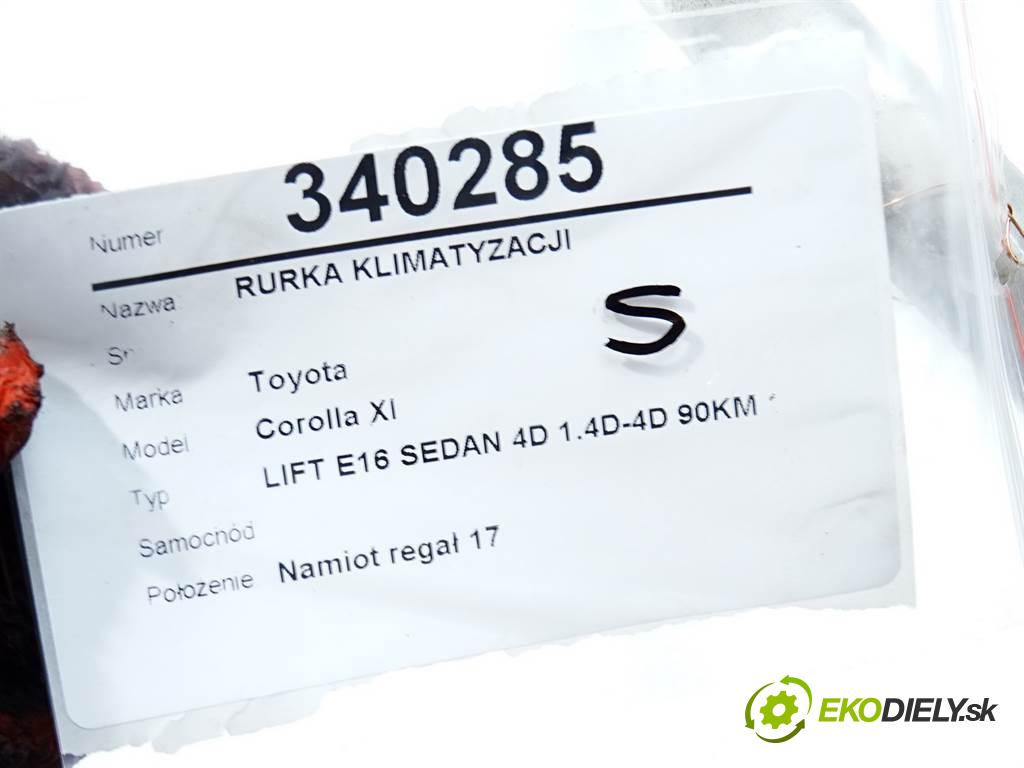 Toyota Corolla XI    LIFT E16 SEDAN 4D 1.4D-4D 90KM 13-19  rúrka klimatizácie  (Rúrky klimatizácie)