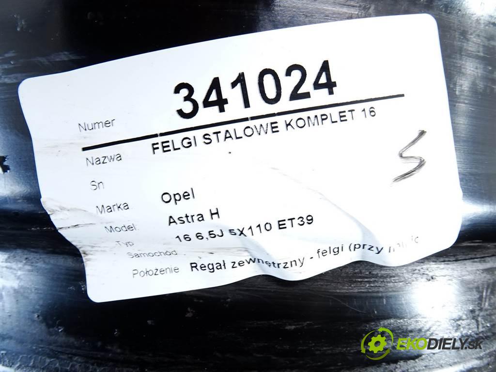Opel Astra H    16 6,5J 5X110 ET39  disky plechové 16  (Plechové)