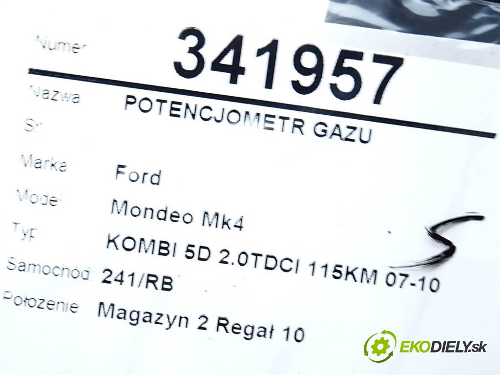 Ford Mondeo Mk4  2008 85 kW KOMBI 5D 2.0TDCI 115KM 07-10 2000 Potenciometer plynového pedálu 6G92-9F836-RC (Pedále)