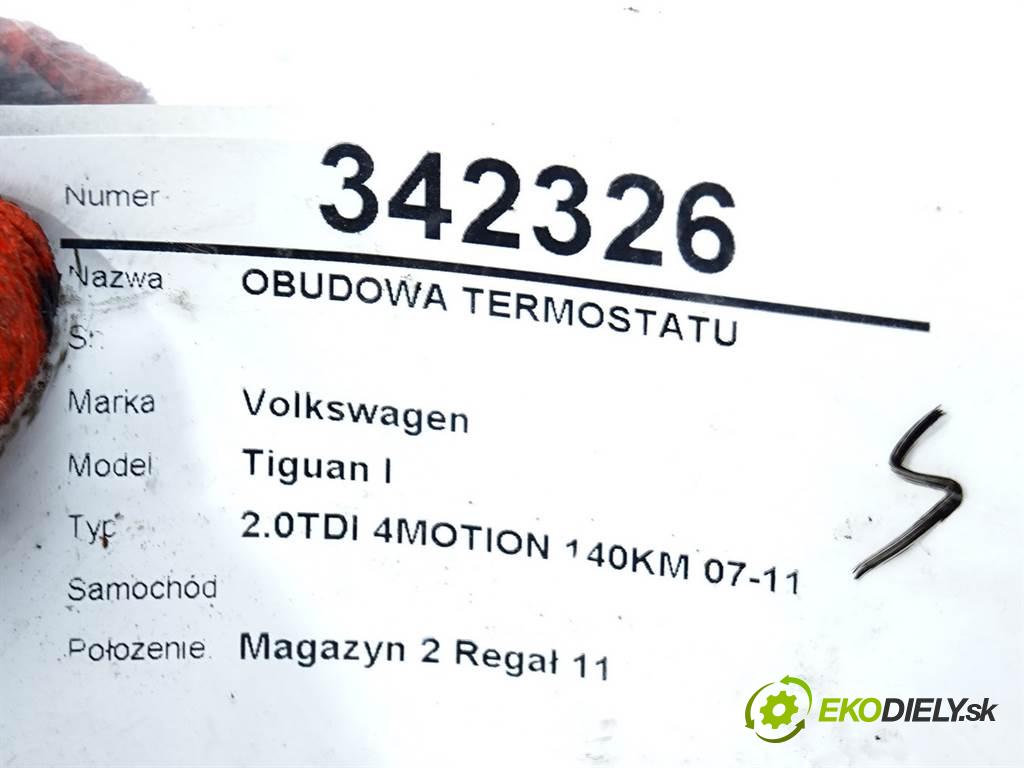 Volkswagen Tiguan I    2.0TDI 4MOTION 140KM 07-11  Obal termostatu 03L121121 (Príruby, termostaty a obaly termostatov)