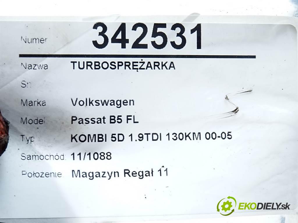 Volkswagen Passat B5 FL  2002 96 kW KOMBI 5D 1.9TDI 130KM 00-05 1900 Turbodúchadlo,turbo 038145702G (Turbodúchadlá (kompletné))