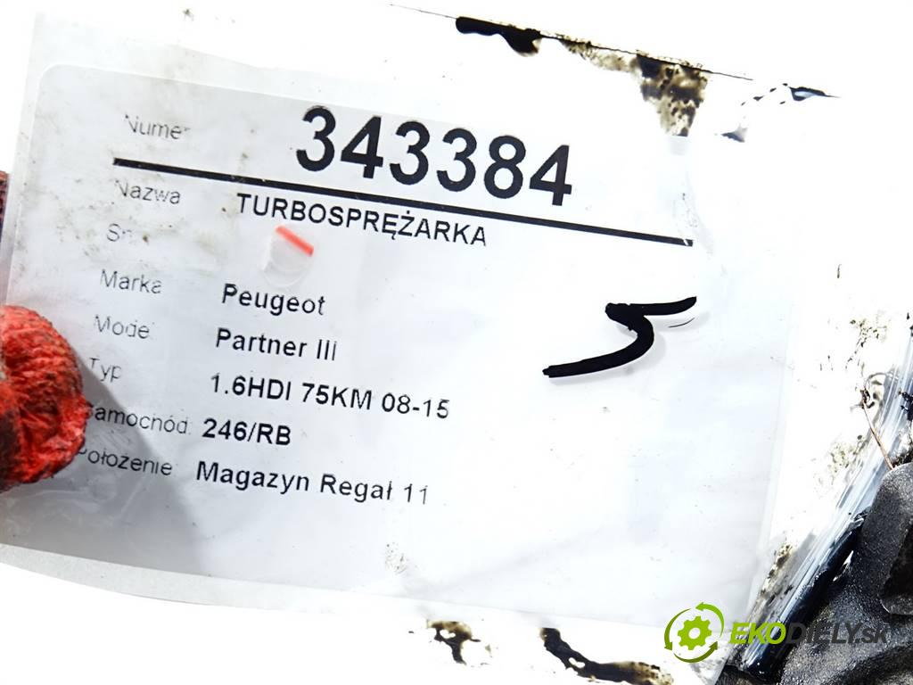 Peugeot Partner III  2011 55,20KW 1.6HDI 75KM 08-15 1560 Turbodúchadlo,turbo 9670371380 (Turbodúchadlá (kompletné))