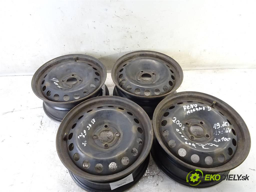Renault Megane II    15 6,5J 4X100 ET45  disky plechové 15  (Plechové)