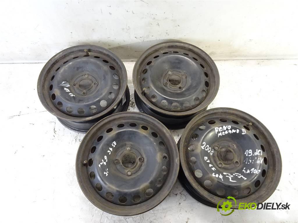 Renault Megane II    15 6,5J 4X100 ET45  disky plechové 15  (Plechové)