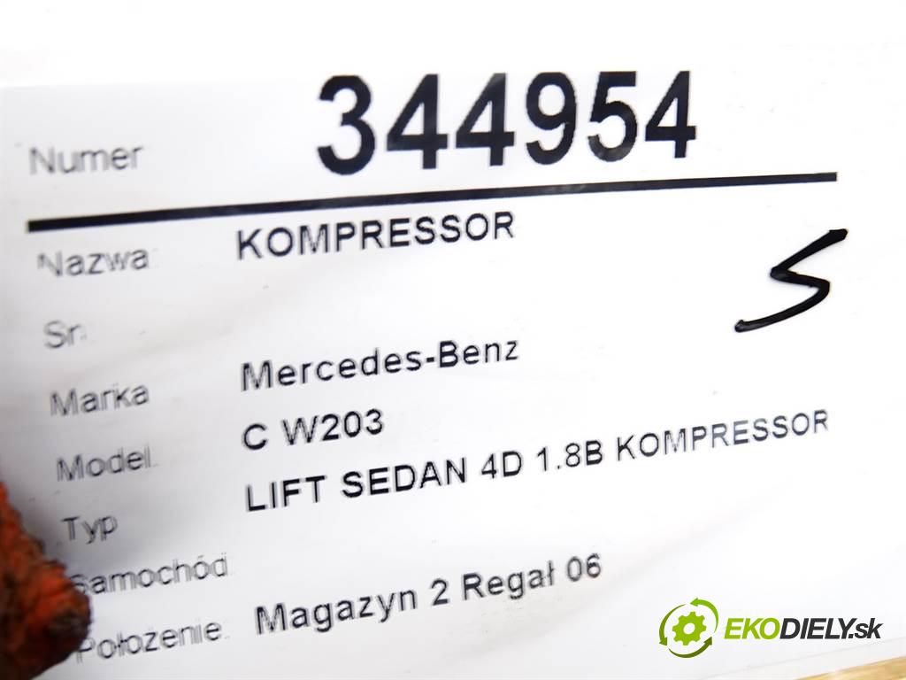 Mercedes-Benz C W203    LIFT SEDAN 4D 1.8B KOMPRESSOR 143KM 00-06  kompresor A2710902680