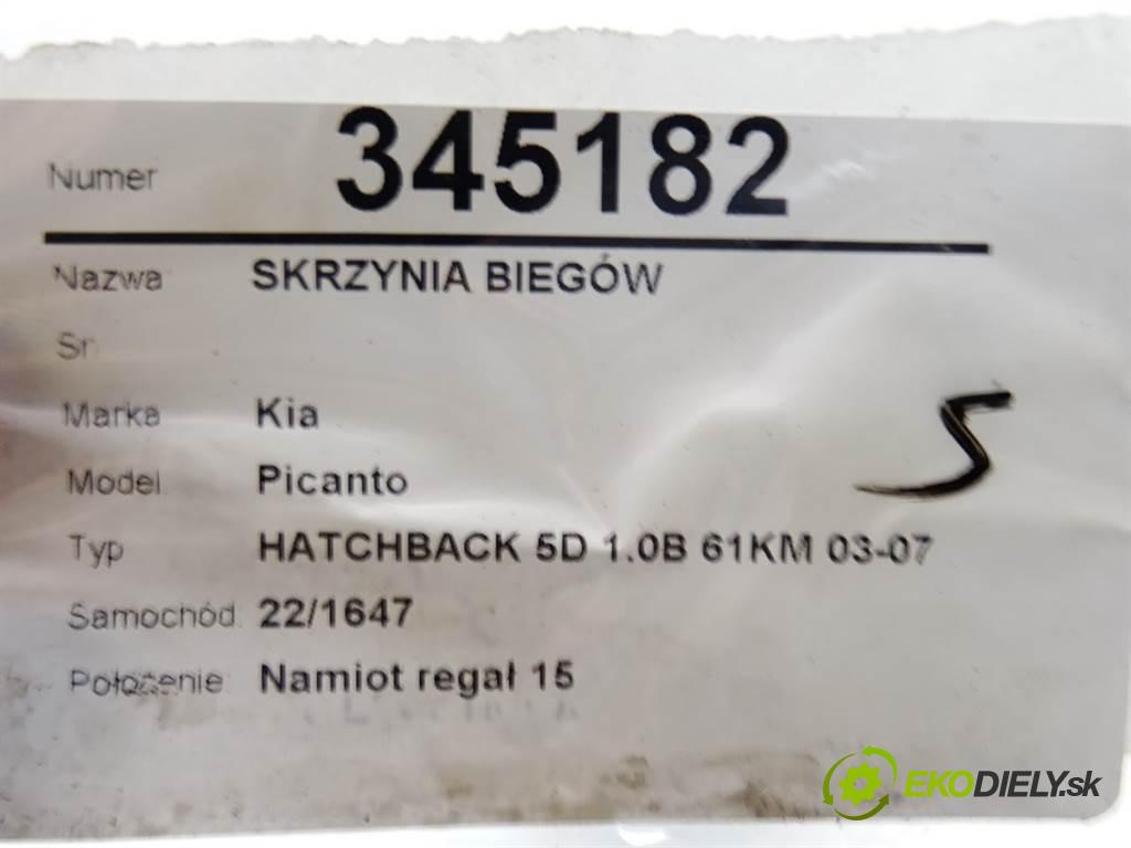 Kia Picanto  2007 44,50KW HATCHBACK 5D 1.0B 61KM 03-07 1000 Prevodovka M51671 (Prevodovky)