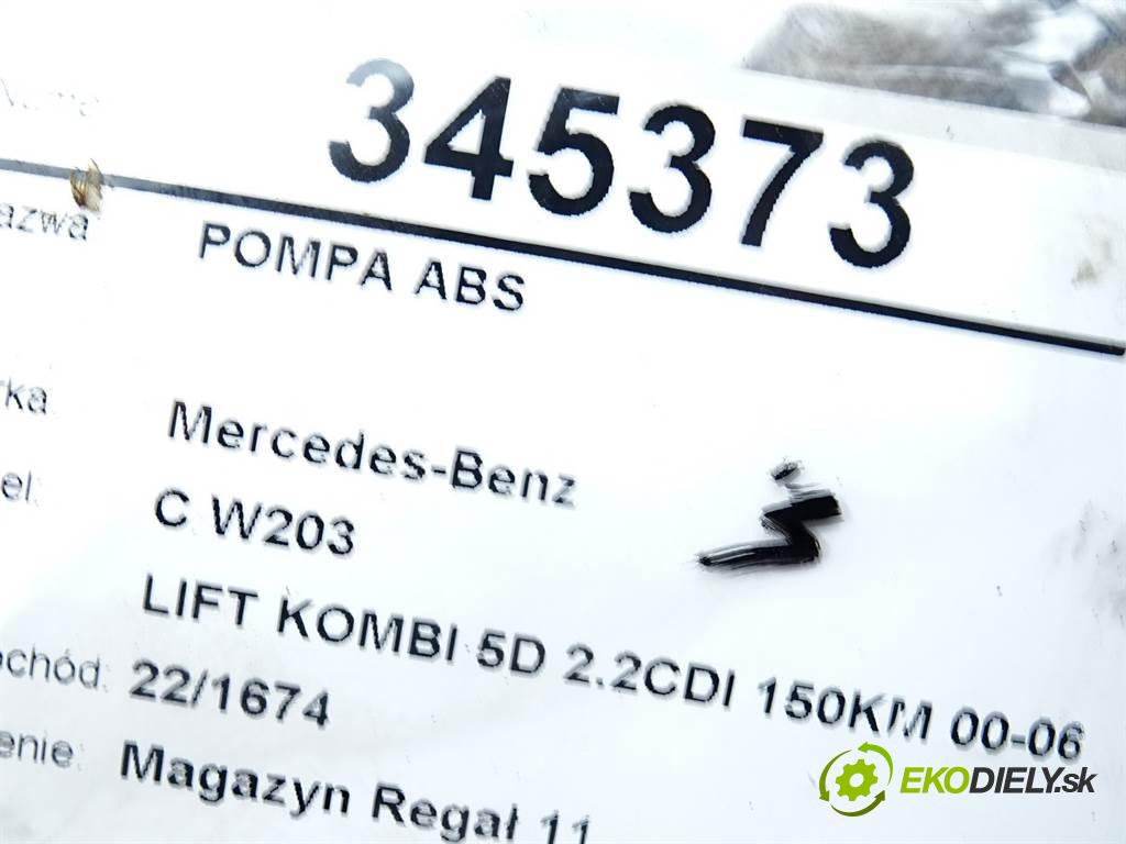 Mercedes-Benz C W203  2005 110 kW LIFT KOMBI 5D 2.2CDI 150KM 00-06 2200 Pumpa ABS A0064310312 (Pumpy ABS)