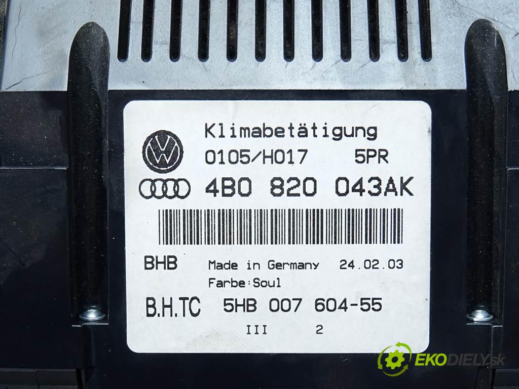 Audi A6 C5  1996 92 kW LIFT KOMBI 5D 1.9TDI 130KM 97-04 1800 Panel ovládania kúrenia 4B0820043AK (Prepínače, spínače, tlačidlá a ovládače kúrenia)