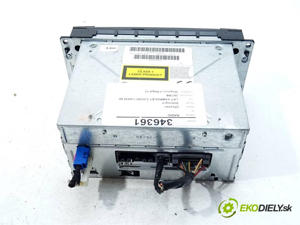 CHRYSLER SEBRING kabriolet (JS) 2007 - 2010    2.0 CRD 103 kW [140 KM] olej napędowy 2007 - 2010  RADIO P05064143AG (Audio zariadenia)