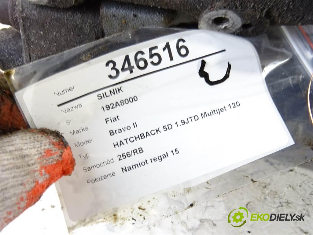 Fiat Bravo II  2007 88 kW HATCHBACK 5D 1.9JTD Multijet 120KM 07-14 1900 Motor 192A8000 (Motory (kompletné))