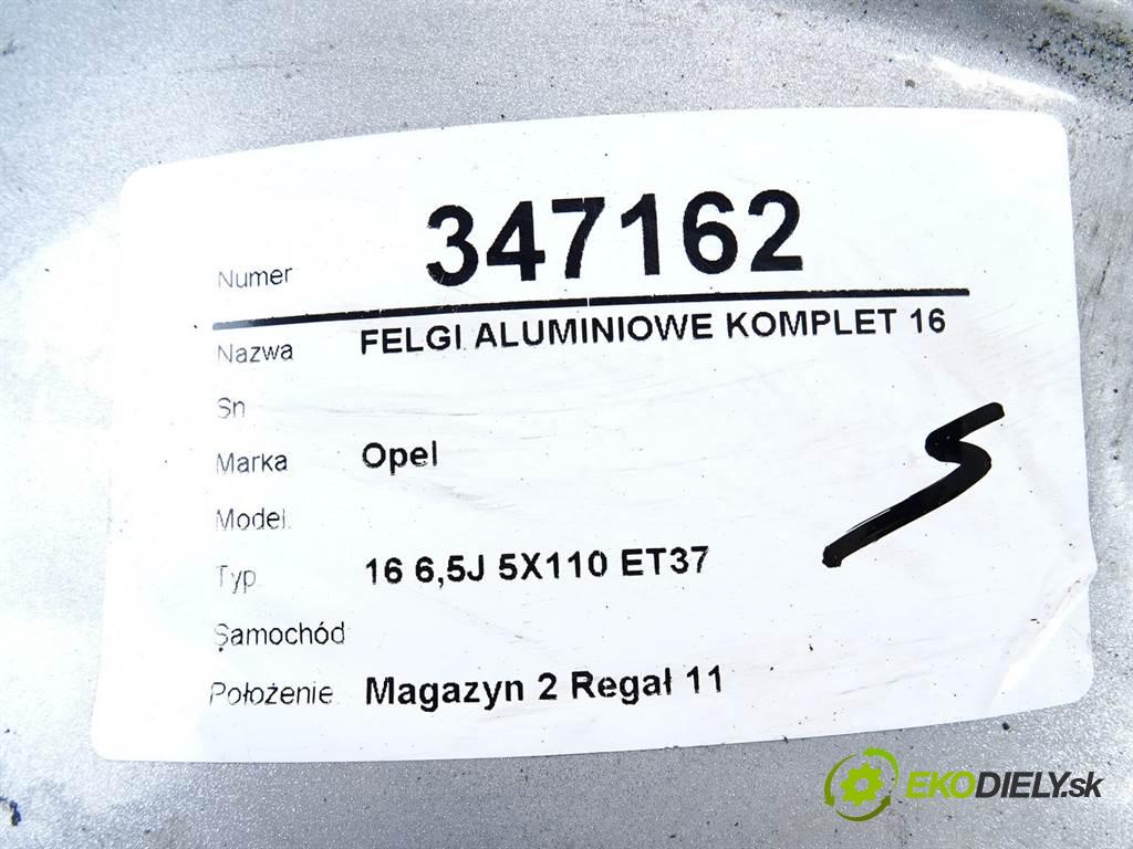 Opel     16 6,5J 5X110 ET37  disky hliníkové 16  (Hliníkové)