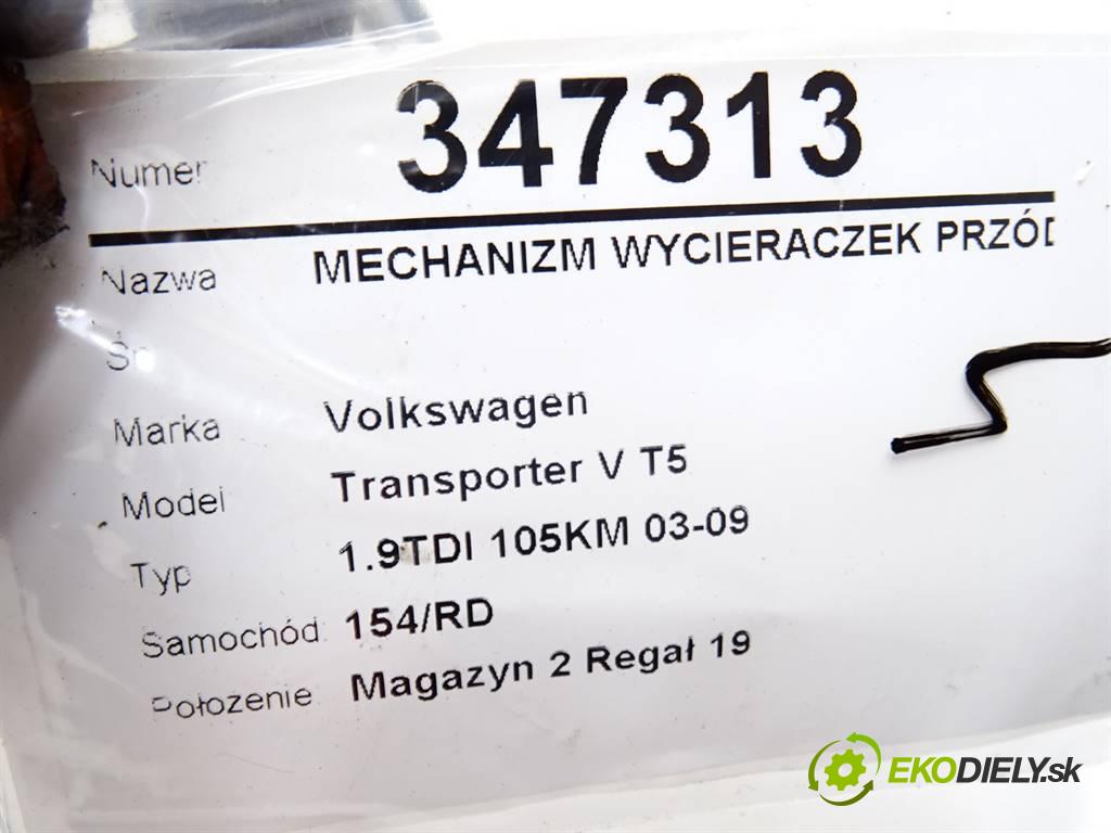 Volkswagen Transporter V T5  2008 102KM 1.9TDI 105KM 03-09 1900 Mechanizmus stieračov predný 7H1955023B (Motorčeky stieračov predné)