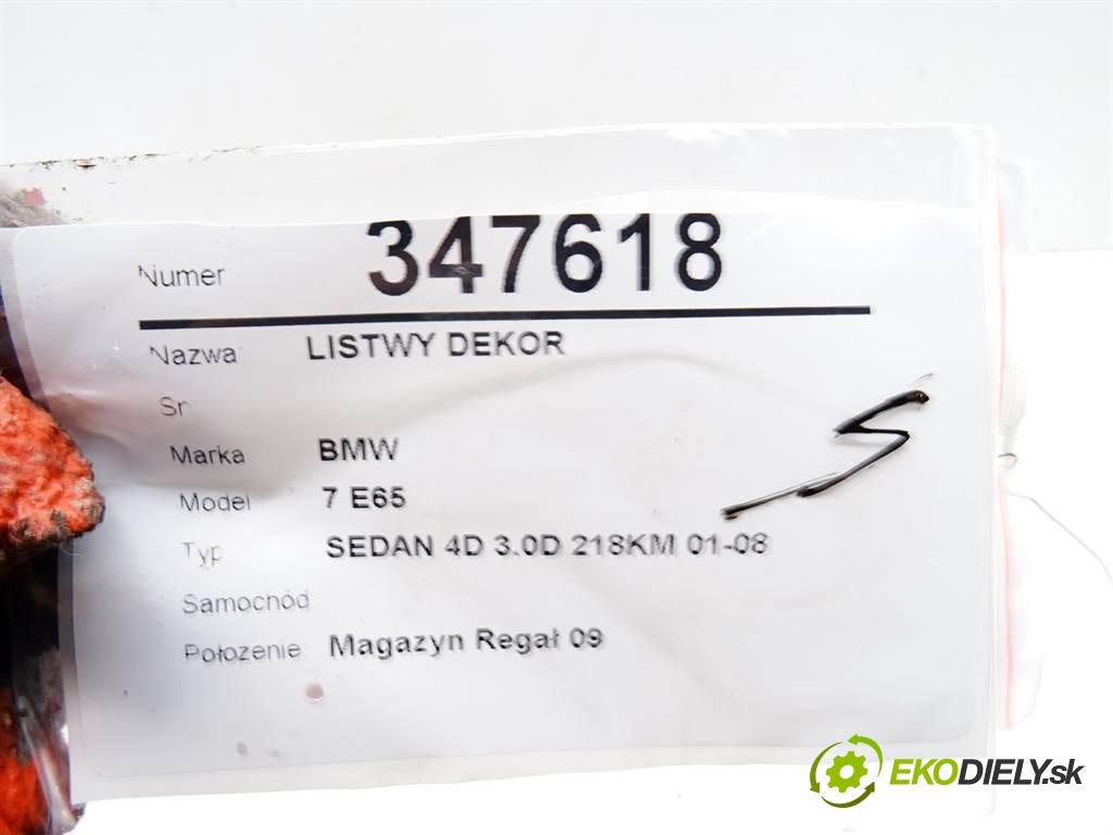 BMW 7 E65    SEDAN 4D 3.0D 218KM 01-08  lišty kryt 7025211 7025213 (Lišty)
