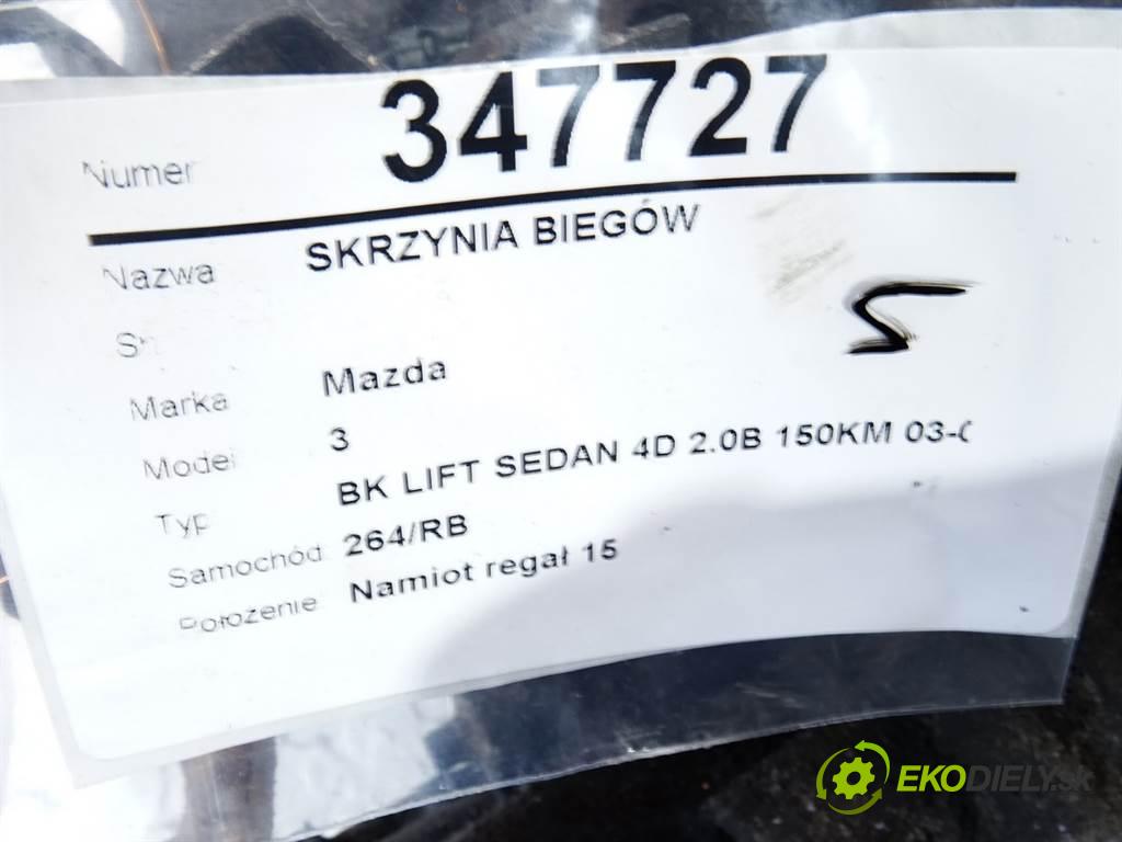 Mazda 3  2007 110 kW BK LIFT SEDAN 4D 2.0B 150KM 03-09 2000 Prevodovka  (Prevodovky)