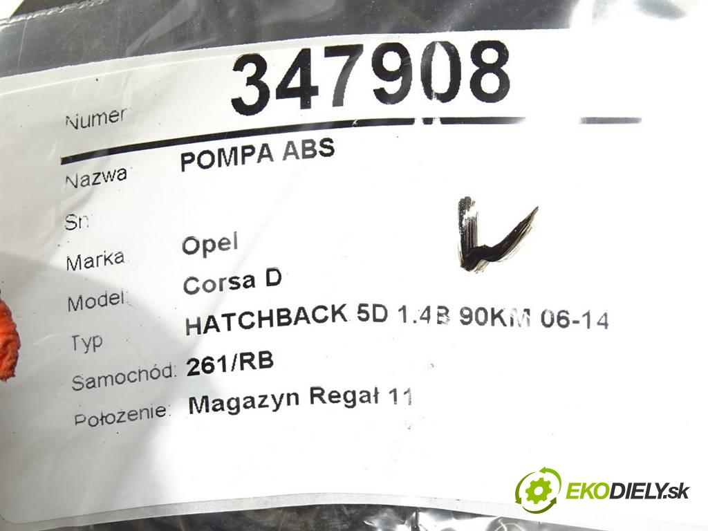 Opel Corsa D   2007 66 kW HATCHBACK 5D 1.4B 90KM 06-14 1400 Pumpa ABS 0265232238 13277812 (Pumpy ABS)