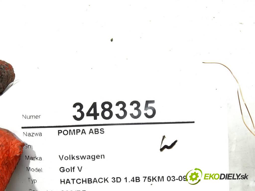 Volkswagen Golf V  2004 55 kW HATCHBACK 3D 1.4B 75KM 03-09 1400 Pumpa ABS 1K0907379K (Pumpy ABS)