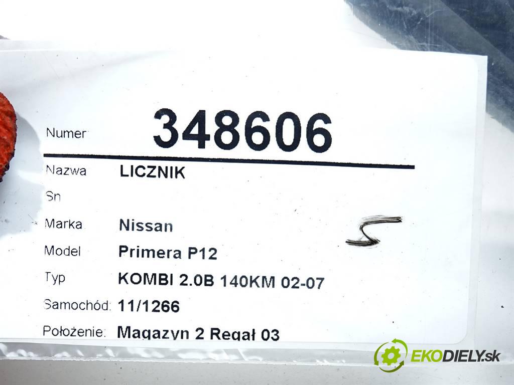 Nissan Primera P12  2003 103kw KOMBI 2.0B 140KM 02-07 2000 Prístrojovka  (Prístrojové dosky, displeje)