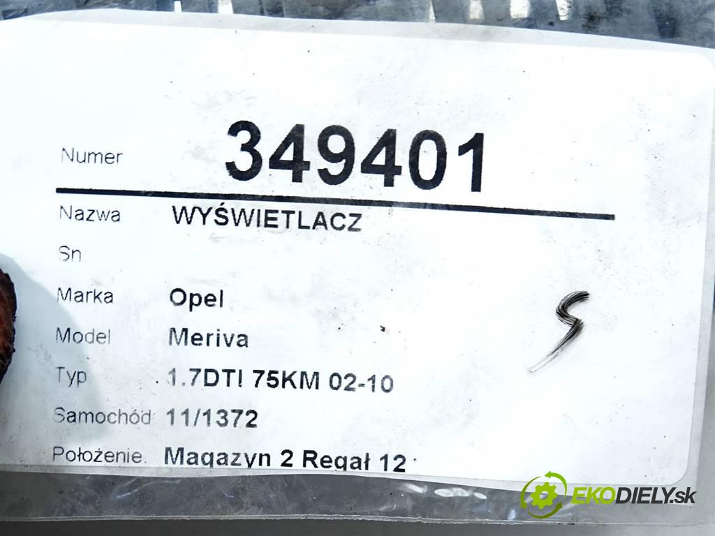 Opel Meriva  2004 55 kW 1.7DTI 75KM 02-10 1700 Dislpej 009164455 (Prístrojové dosky, displeje)