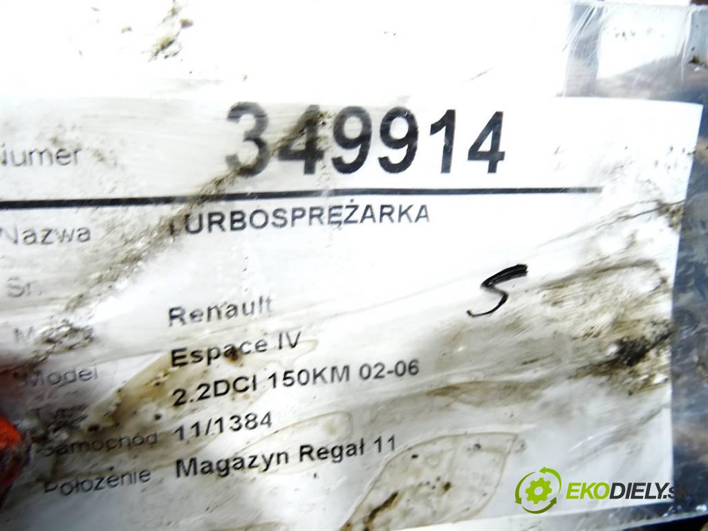 Renault Espace IV  2005  2.2DCI 150KM 02-06 2200 Turbodúchadlo,turbo H8200113839 (Turbodúchadlá (kompletné))