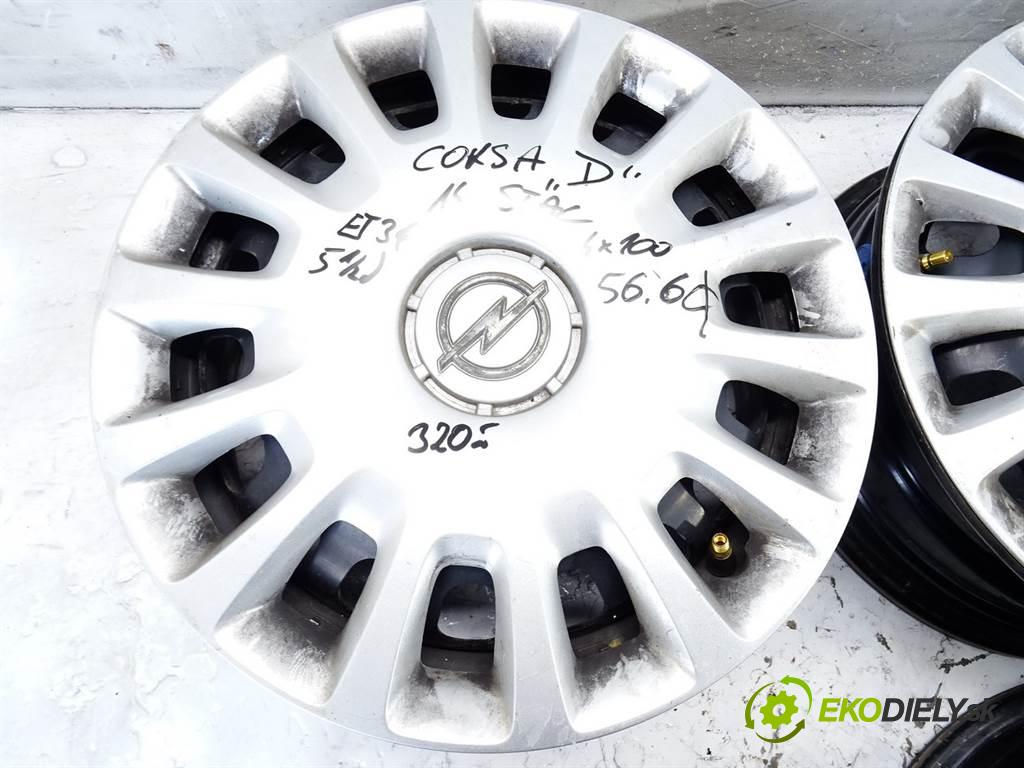 Opel Corsa D     14 5,5J 4X100 ET39  disky plechové 14  (Plechové)