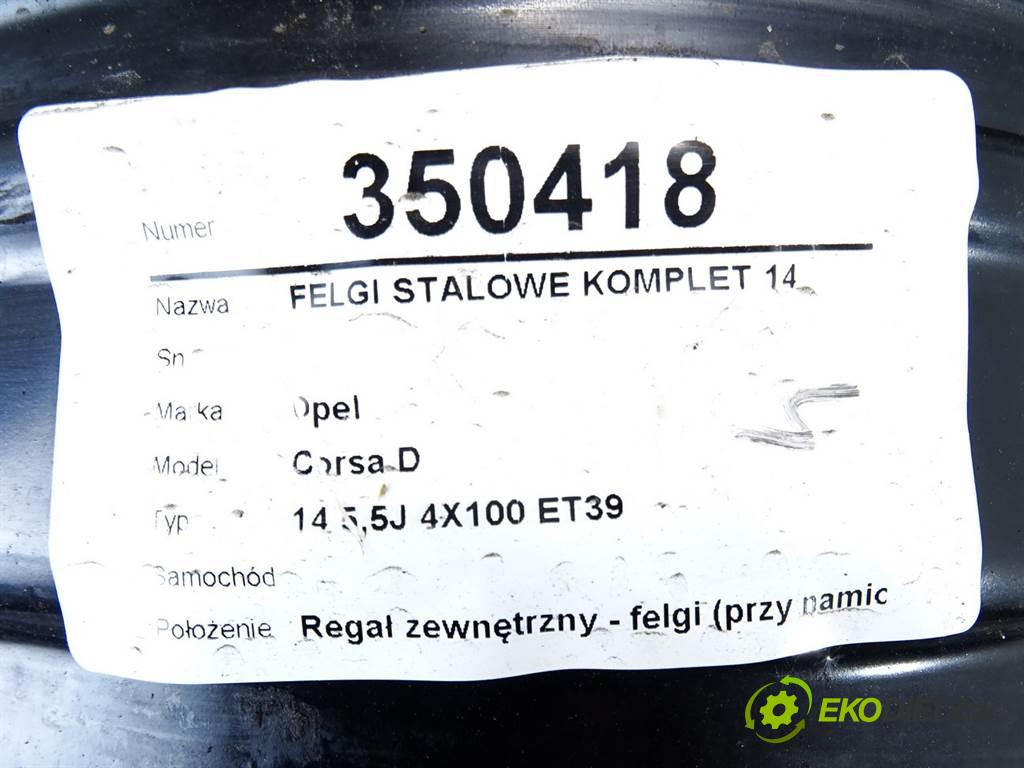 Opel Corsa D     14 5,5J 4X100 ET39  disky plechové 14  (Plechové)