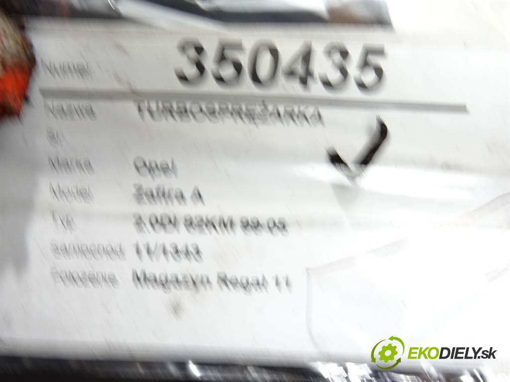 Opel Zafira A  2000 60 kW 2.0DI 82KM 99-05 2000 Turbodúchadlo,turbo 90531518 (Turbodúchadlá (kompletné))