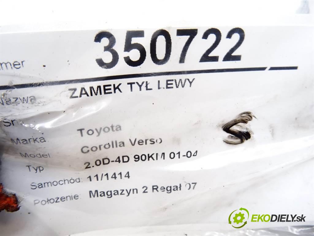 Toyota Corolla Verso  2001 66 kW 2.0D-4D 90KM 01-04 2000 zámok zadní část levý