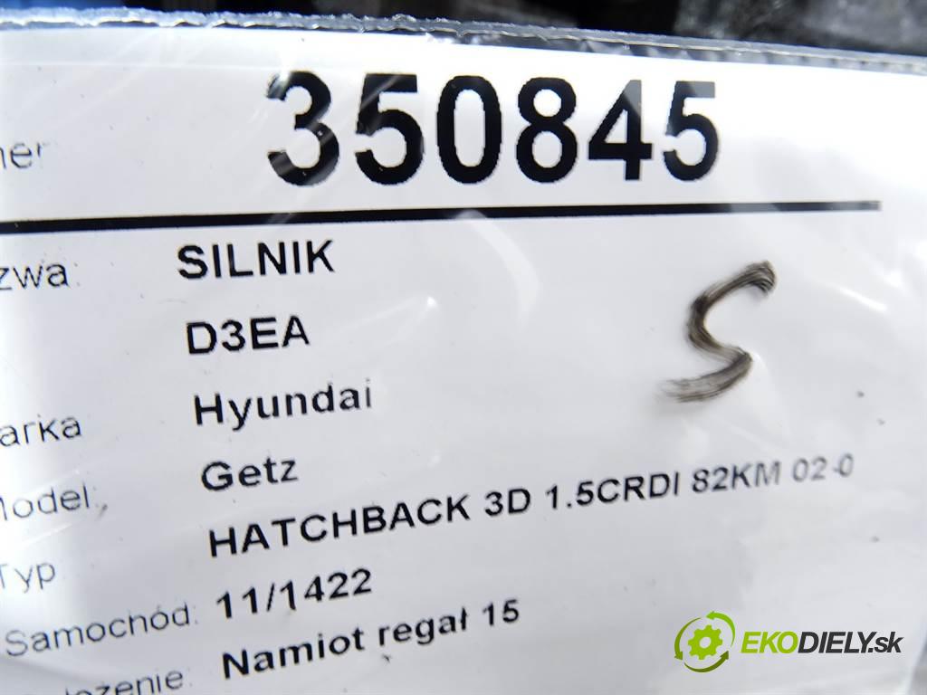 Hyundai Getz  2004 60 kW HATCHBACK 3D 1.5CRDI 82KM 02-05 1500 motor D3EA (Motory (kompletní))