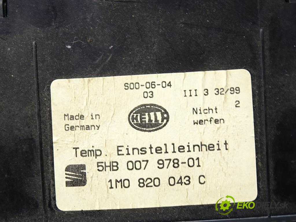 Seat Toledo II  1999 74 kW 1.6B 100KM 98-04 1600 Panel ovládania kúrenia 1M0820043C (Prepínače, spínače, tlačidlá a ovládače kúrenia)