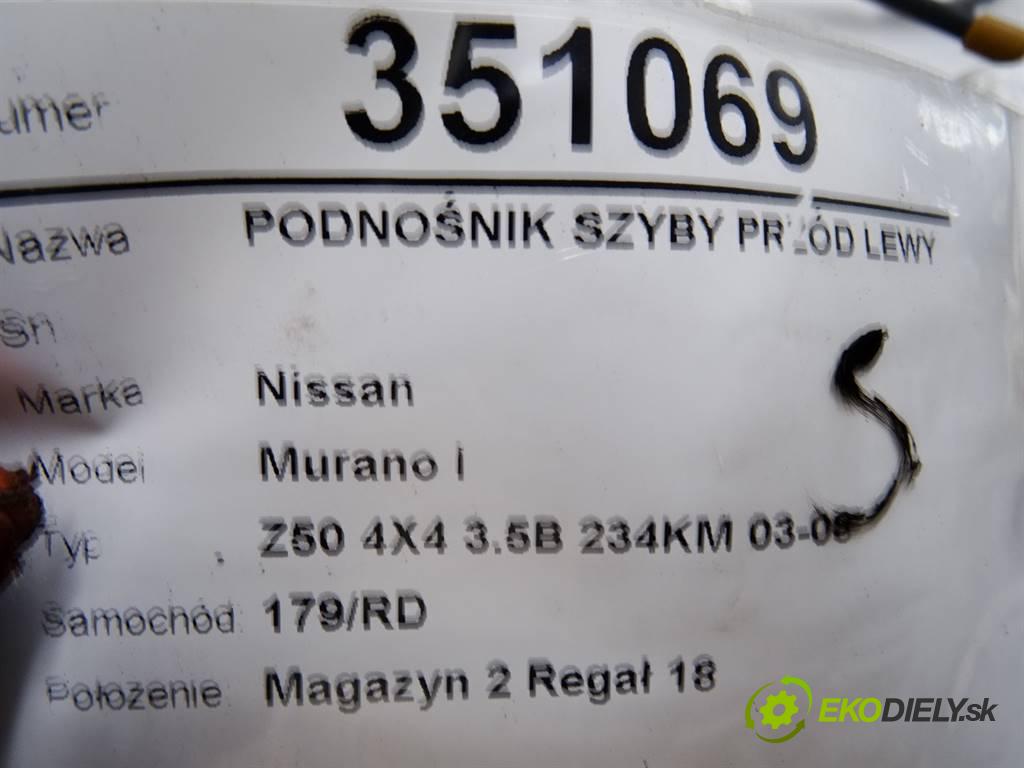 Nissan Murano I  2006 172 kW Z50 4X4 3.5B 234KM 03-08 3500 Mechanizmus okna predný ľavy 80731CA011 (Predné ľavé)