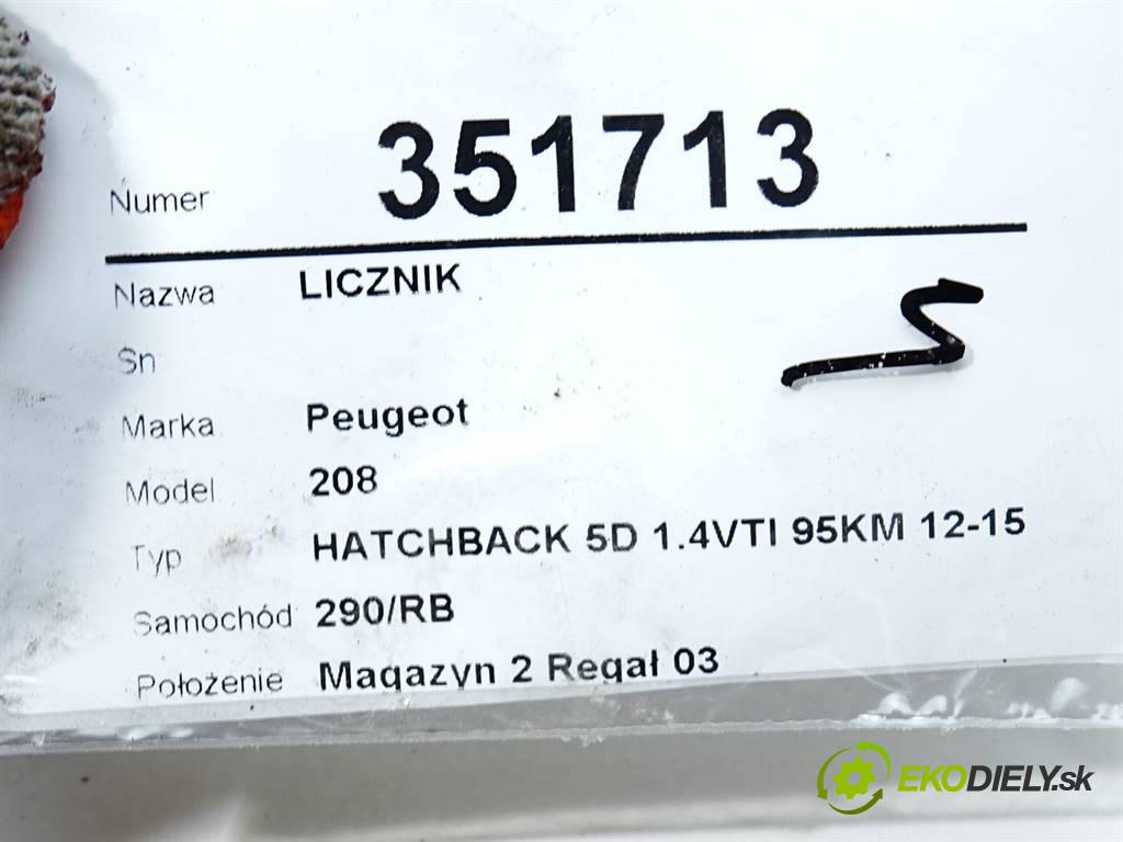 Peugeot 208  2012 70 kW HATCHBACK 5D 1.4VTI 95KM 12-15 1400 Prístrojovka 9673777580 (Prístrojové dosky, displeje)