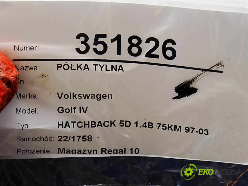 Volkswagen Golf IV  1998 55 kW HATCHBACK 5D 1.4B 75KM 97-03 1400 Pláto zadná  (Pláta zadné)