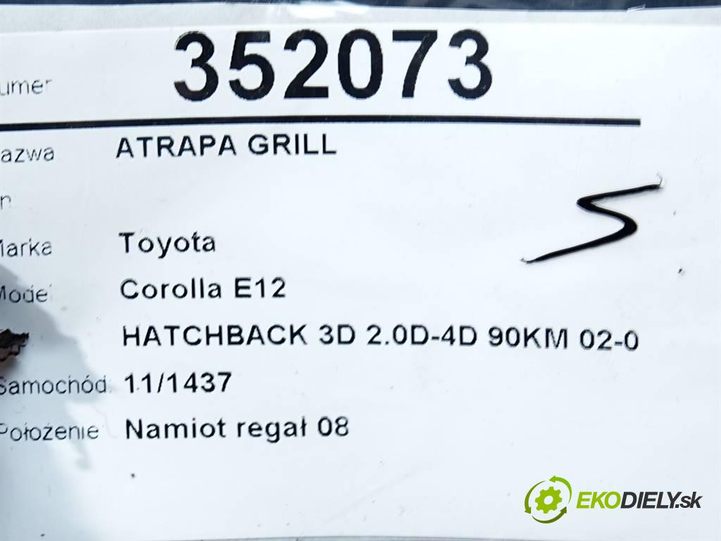 Toyota Corolla E12  2002 65 kW HATCHBACK 3D 2.0D-4D 90KM 02-07 2000 mřížka maska  (Mřížky (masky) chladičů)