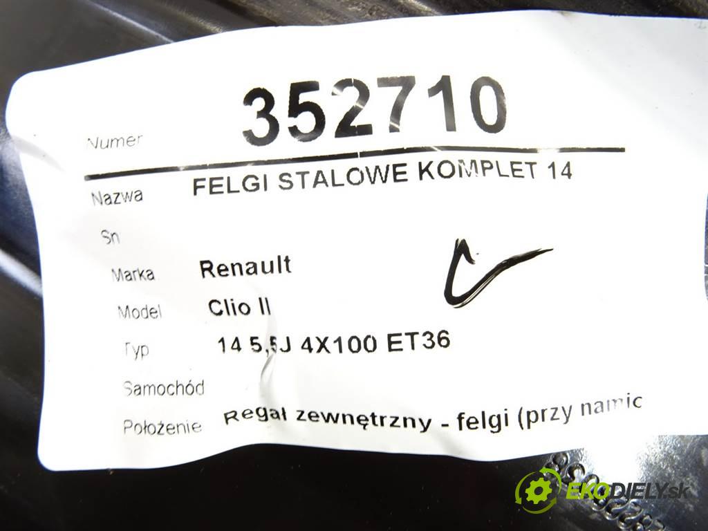 Renault Clio II    14 5,5J 4X100 ET36  disky plechové 14  (Plechové)