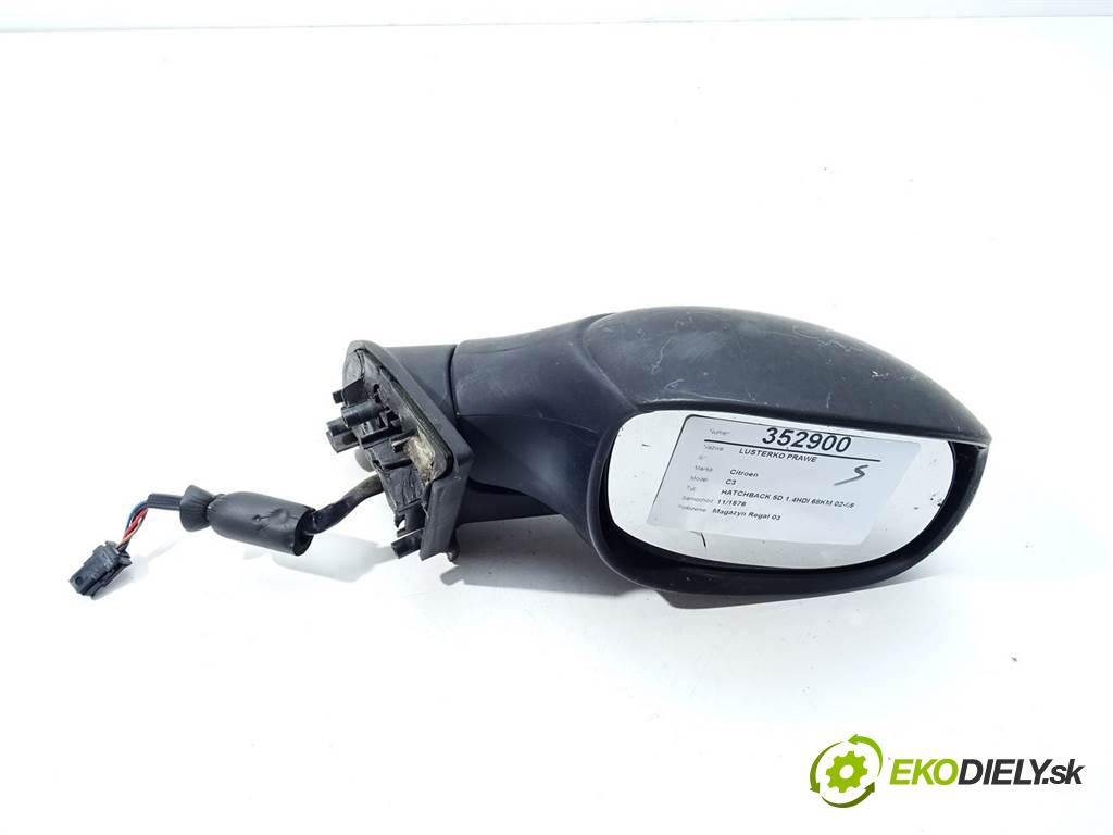 Citroen C3  2004 50 kW HATCHBACK 5D 1.4HDI 68KM 02-09 1400 Spätné zrkadlo pravé  (Ostatné)