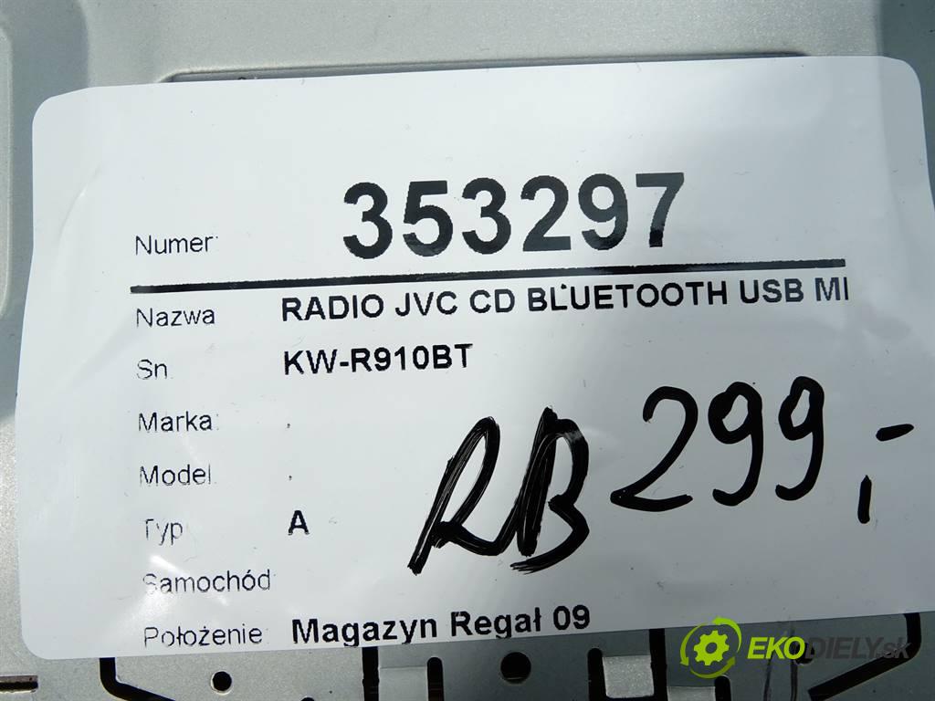 . .    A  RADIO JVC CD BLUETOOTH USB MP3 KW-R910BT
